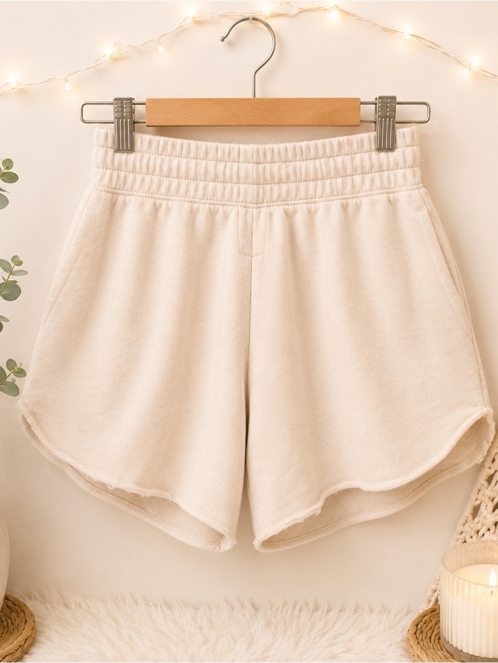 Aerie on the way soft lounge shorts Size XXS & 13” waist 4” inseam Tan Cream